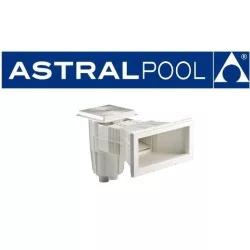   AstralPool 15l Szkimmer trapéz alakú, széles szájnyilással betonos medencéhez négyzet alakú tetővel