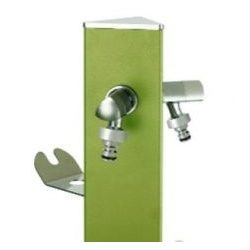   Kerti kút TRIANGLE 400 avarzöld, 2 db csappal, flexibilis bekötőcsővel, tömlőtartóval