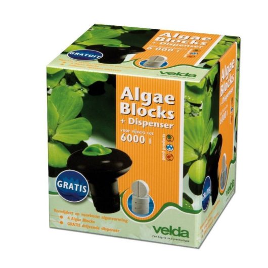 Zöld -és fonalalga mentesítő, Algae Block tabletta + Tabletta-adagoló (Velda)