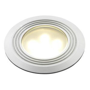 Kerti talajlámpa, Doba R1, ezüst, fehér LED lámpával, 45 x 75 mm, LightPro