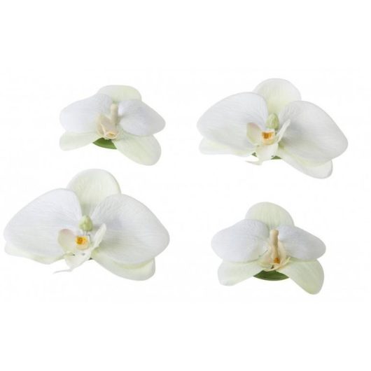 Dekor orchidea 7/9 cm fehér Velda