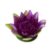 Dekor lótuszvirág, 13 cm, lila, Velda