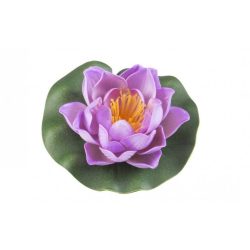 Dekor lótuszvirág és levél 10 cm rózsaszín Velda