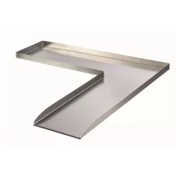   Wolga vízeséselem Jobbos rozsdamentes acél 90° 98x98x4 cm, Ubbink