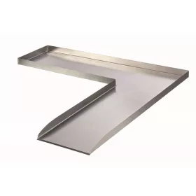   Wolga vízeséselem Jobbos rozsdamentes acél 90° 98x98x4 cm, Ubbink
