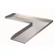 Wolga vízeséselem Jobbos rozsdamentes acél 90° 98x98x4 cm, Ubbink