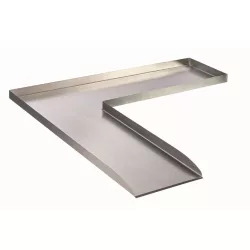   Wolga vízeséselem Balos rozsdamentes acél 90° 98x98x4 cm, Ubbink