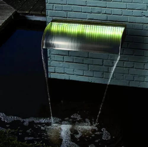 Nevada vízeséselem rozsdamentes acél LED világítással 60 cm