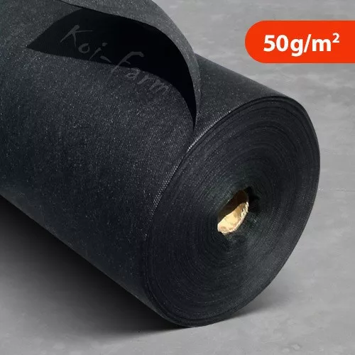 Geotextília fekete színű 50 g/m2 1,6 x 50 m