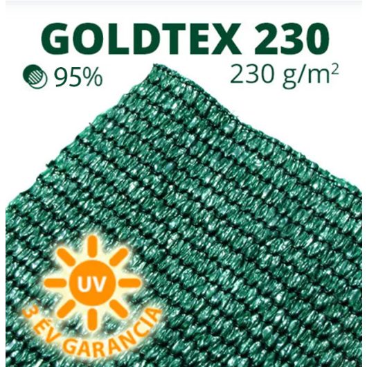 Árnyékoló háló, belátásgátló GOLDTEX230 1,2 m x 5 m zöld