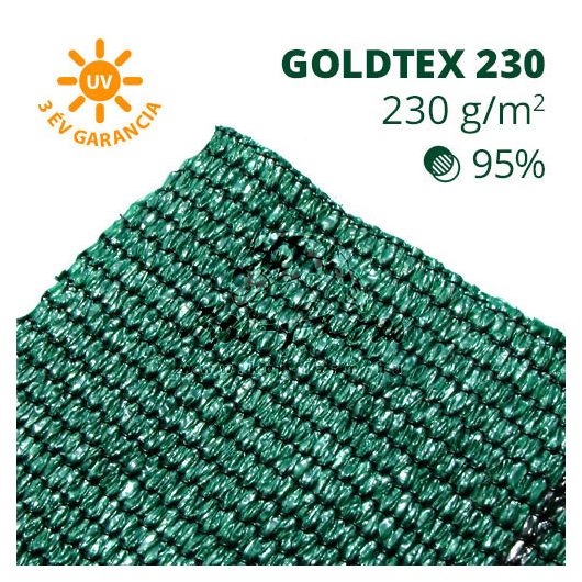 Árnyékoló háló, belátásgátló GOLDTEX230 1,8 m x 50 m zöld