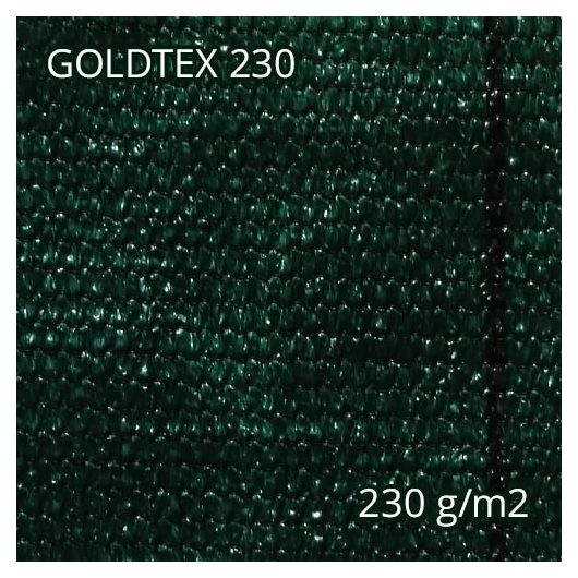 Árnyékoló háló, belátásgátló GOLDTEX230 1,8 m x 50 m zöld