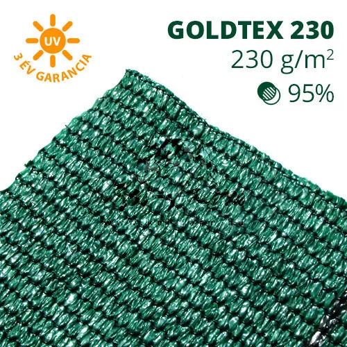 Árnyékoló háló, belátásgátló GOLDTEX230 1,8 m x 50 m zöld