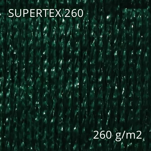 Árnyékoló háló, belátásgátló SUPERTEX260 1,8 m x 10 m duplánszőtt kétszínű sötétszürke és zöld