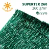 Árnyékoló háló, belátásgátló SUPERTEX260 1,8 m x 25 m duplánszőtt kétszínű sötétszürke és zöld
