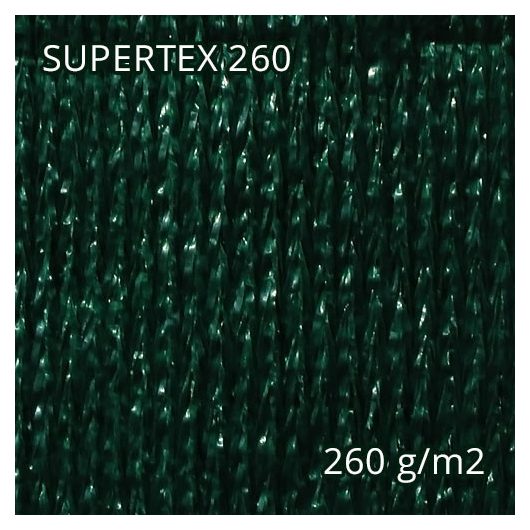 Árnyékoló háló, belátásgátló SUPERTEX260 2 m x 25 m zöld