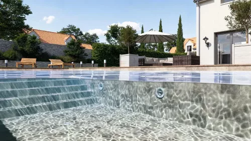 CGT AquaSense Signature Imperial Sand 3D medencefólia - 1,8 mm, 1,65 m széles ár/m2