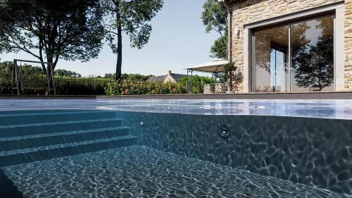 CGT Aquastone Antracit 3D medencefólia - 1,8 mm, 1,65 m széles ár/m2