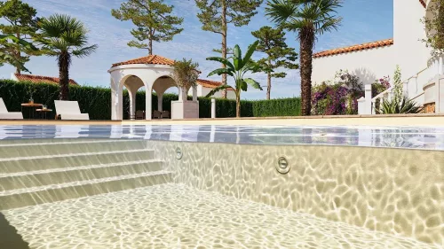 CGT Aquastone Homok 3D medencefólia - 1,8 mm, 1,65 m széles ár/m2