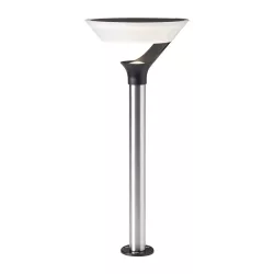   Kerti világítás, Europa, ezüst, fehér LED lámpával, 400 x 180 mm, Techmar