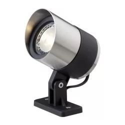   Kerti világítás, Atlas, ezüst, fehér LED lámpával, 84 x 50 mm, Techmar