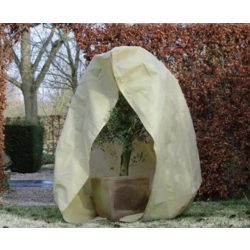 Téli takaró fólia zipzárral  beige átm.150cmx2m 70g/m2