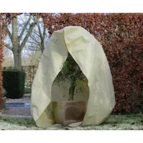   Téli fagy elleni takarófólia, cipzárral, D250 cm, 3 m, bézs (Nature)