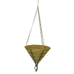   Függőkosár, Milano szett, retro/antikolt, 30 cm (fémkosár + kókuszbetét) (Nature)