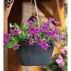 KENT virágtartó függőkosár szürke 22 x D35cm (Nature)