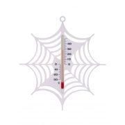   Hőmérő kültéri  műanyag fehér pókháló forma15x14x0 3cm                         