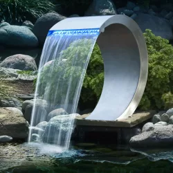   Mamba vízeséselem rozsdamentes acél LED világítással 54 x 30 x 32 cm