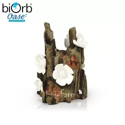 Fehér virágok fatuskón dekoráció – 14,3 cm – biOrb