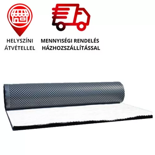 drén, dörken lemez, felületszivárgó lemez geotextíliával kasírozva 8 mm - 600 g/m2 - 2 x 15 m ár/m2 - Egyedi kiszállítással vagy telephelyi átvétel