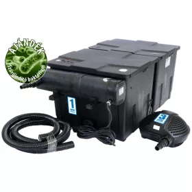   CBF-350B bővíthető gravitációs tószűrő szett Pontec 8000 l/h szivattyúval és 24W UV-C lámpával + 3m tömlő és indító baktérium