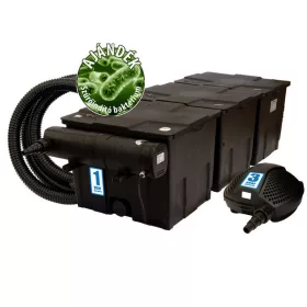   SunSun Grech CBF-350C gravitációs szűrő szett Pontec 8000 l/h szivattyú és 36W UV-C lámpa + 3 m tömlő indító baktérium