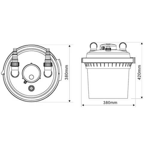 SunSun Grech CPF-280 nyomásszűrő 11W UVC lámpával