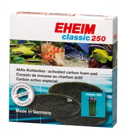   Eheim aktív szenes szűrőpárna készlet classic 250 szűrőbe (2213), 3 db