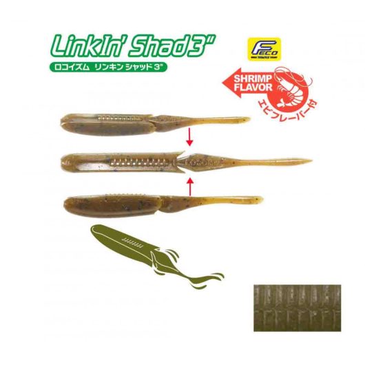 TIEMCO LINKIN SHAD 3" 7.6cm Color 005NS