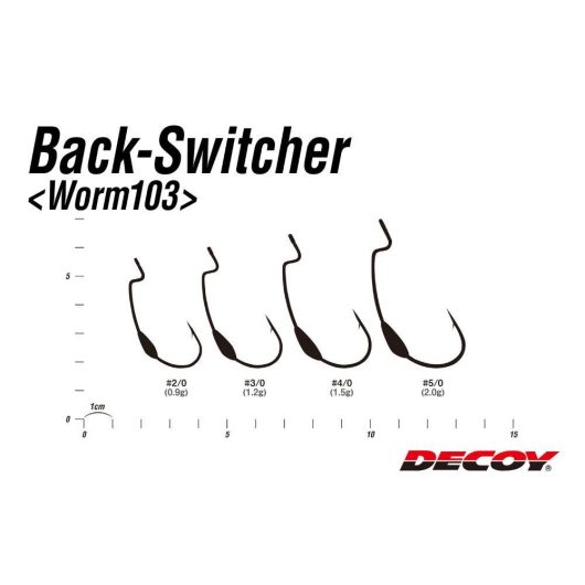 OFFSET HOROG SÚLYOZOTT DECOY WORM 103 BACK SWICHER #3/0 1.2gr