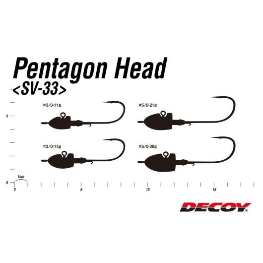JIG FEJ DECOY SV-33 PENTAGON HEAD #5/0 21gr