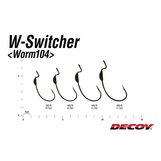 OFFSET HOROG SÚLYOZOTT DECOY WORM 104 W SWICHER #2/0 0.5gr