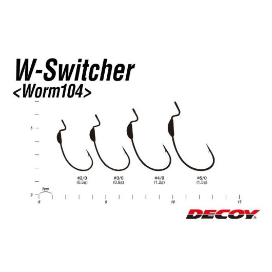 OFFSET HOROG SÚLYOZOTT DECOY WORM 104 W SWICHER #4/0 1.2gr