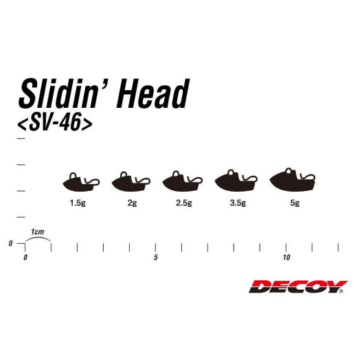 JIG FEJ ÓLOM DECOY SV-46 SLIDIN HEAD 1.5gr