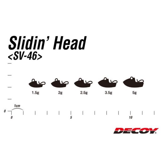 JIG FEJ ÓLOM DECOY SV-46 SLIDIN HEAD 2.0gr