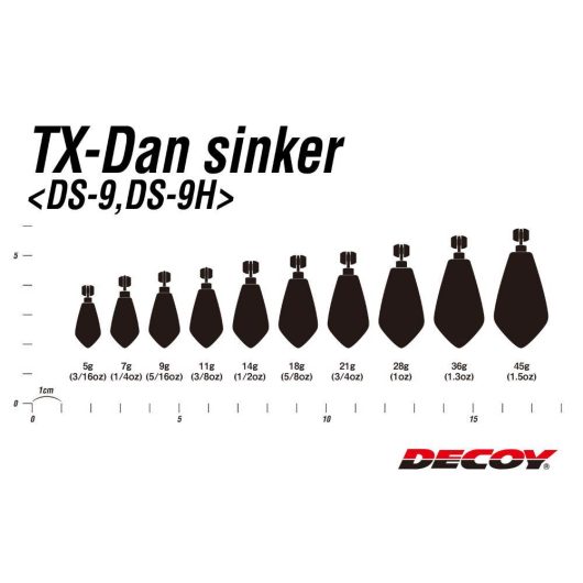 ÓLOM DECOY DS-9 TX-DAN SINKER 3.5gr