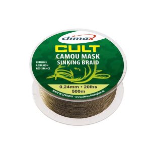 CLIMAX CULT CARP CAMOU MASK SINKING BRAID 1200m 0.18mm 10lb