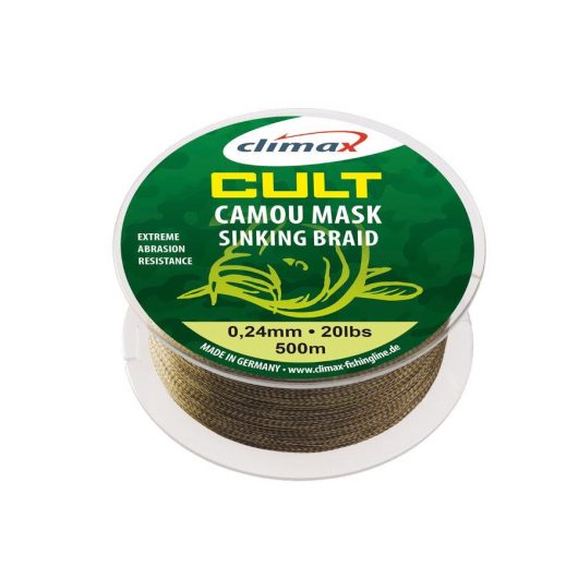 CLIMAX CULT CARP CAMOU MASK SINKING BRAID 1200m 0.18mm 10lb