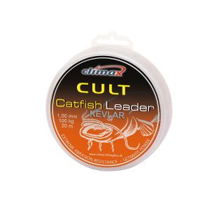 CLIMAX CULT CATFISH KEVLAR LEADER 20m 0.80mm 80kg Olive Green