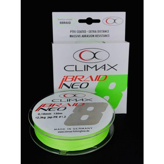 CLIMAX iBRAID NEO X8 FLUO CHARTREUSE 135m 0.10mm 6.7kg