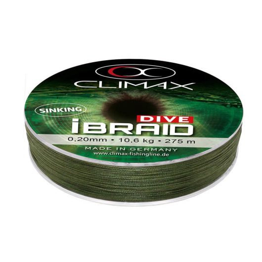 CLIMAX iBRAID DIVE SINKING OLIVE GREEN 135m 0.18mm 9.5kg